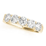 yellow gold 5-stone wedding band