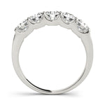 white gold 5-stone diamond wedding band