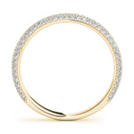 yellow gold diamond pave wedding band