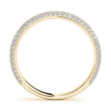 yellow gold diamond pave wedding band