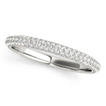 white gold diamond pave wedding band
