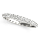 white gold diamond pave wedding band