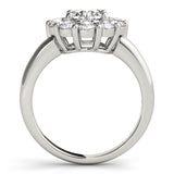 White Gold Diamond Halo Engagement Ring