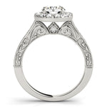 white gold diamond halo engagement ring
