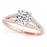 rose gold multi row engagement ring