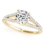 yellow gold multi row engagement ring