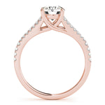 rose gold multi row engagement ring