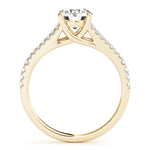 yellow gold multi row engagement ring