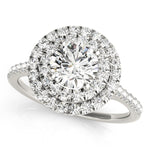 white gold double halo diamond engagement ring