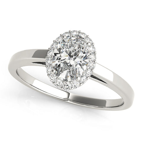 platinum oval halo engagement ring