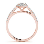 rose gold oval halo engagement ring 