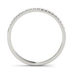 white gold single row diamond wedding band