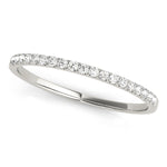 platinum single row diamond wedding band