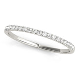 platinum single row diamond wedding band