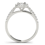 white gold emerald cut halo engagement ring