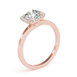 rose gold diamond halo engagement ring