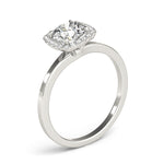white gold diamond halo engagement ring