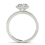 white gold diamond halo engagement ring