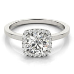 white gold diamond halo engagement ring