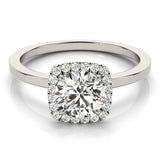 white gold diamond halo engagement ring