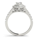 white gold pear shaped double halo engagement ring