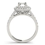 white gold emerald cut double halo engagement ring