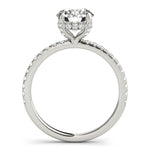 white gold diamond single row engagement ring