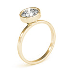 yellow gold bezel set solitaire engagement ring 