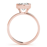 rose gold bezel set solitaire engagement ring setting