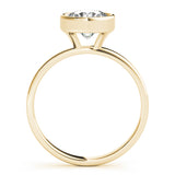 yellow gold bezel set solitaire engagement ring 
