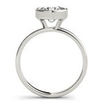 white gold bezel set diamond solitaire engagement ring