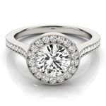 platinum halo diamond engagement ring