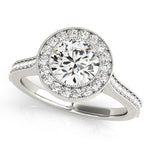 platinum halo diamond engagement ring