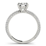 white gold pave engagement ring