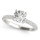 white gold pave engagement ring