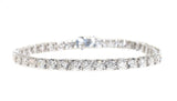 14kt white gold 5 carat diamond tennis bracelet