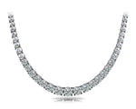 white gold graduated diamond tennis necklace