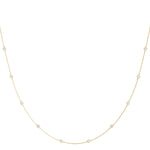 yellow gold diamond station necklace