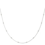 white gold diamond station necklace 