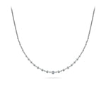 white gold graduated diamond necklace