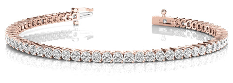 rose gold diamond tennis bracelet