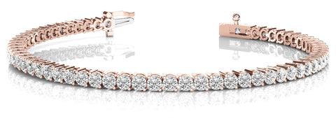 rose gold 10 carat diamond tennis bracelet