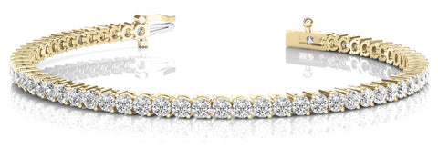 10 carat yellow gold diamond tennis bracelet