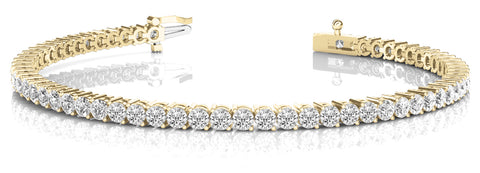 7 carat yellow gold diamond tennis bracelet