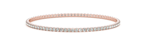 rose gold diamond eternity bangle