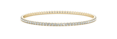 yellow gold diamond eternity bangle