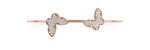 rose gold diamond butterfly open bangle bracelet