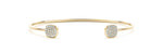 yellow gold flexible diamond bangle bracelet 