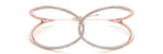 rose gold looped diamond bangle bracelet 