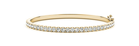 yellow gold diamond bangle